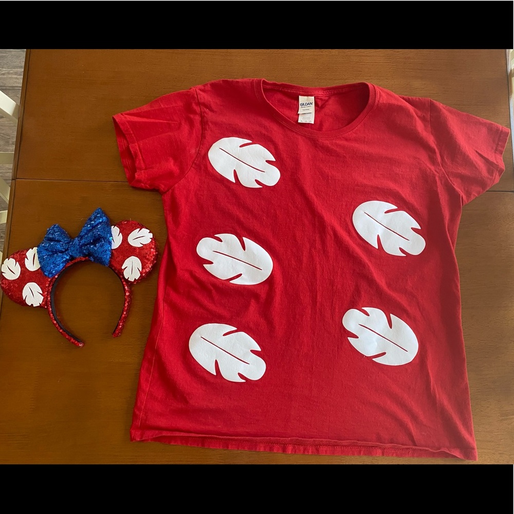Disney Lilo shirt with matching ears size large